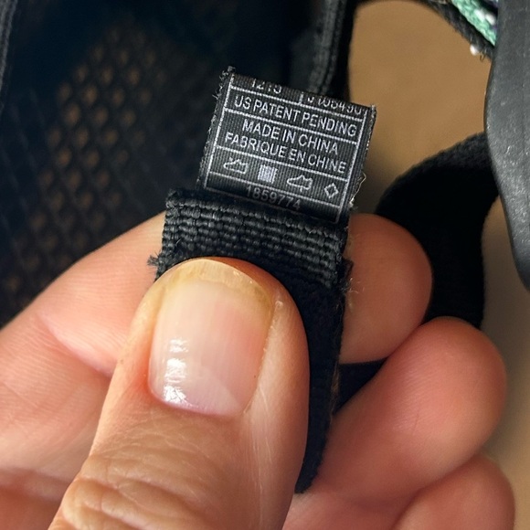 Chaco Women's Sandals - Black and Green - Picture 8 of 9